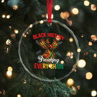 Phoenix Rising Breaking Every Chain Crystal Glass Ornament Black History Month Freedom Gift - Wonder Print Shop