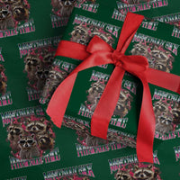 Physically Thicc Funny Raccoon Meme Wrapping Paper Roll Mentally Sick Bootleg Graphic 90s - Wonder Print Shop