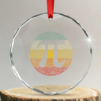 Pi Day Crystal Glass Ornament 3,14 Pi Number Retro Symbol Math Science