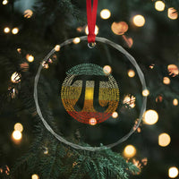 Pi Day Crystal Glass Ornament 3,14 Pi Number Retro Symbol Math Science