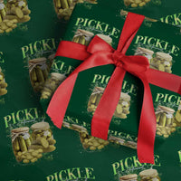Pickle Lovers Wrapping Paper Roll Retro Pickle Enthusiast Vintage 90s Graphic
