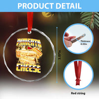 Pimento Cheese Crystal Glass Ornament Funny Cheesemonger Cheese Lovers Bootleg Art