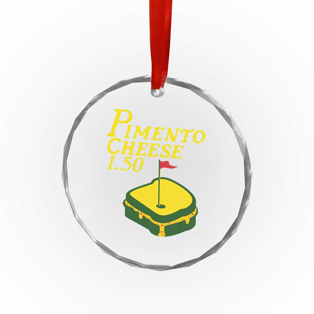 Pimento Cheese Crystal Glass Ornament Golf Foodie Golfer Tournament
