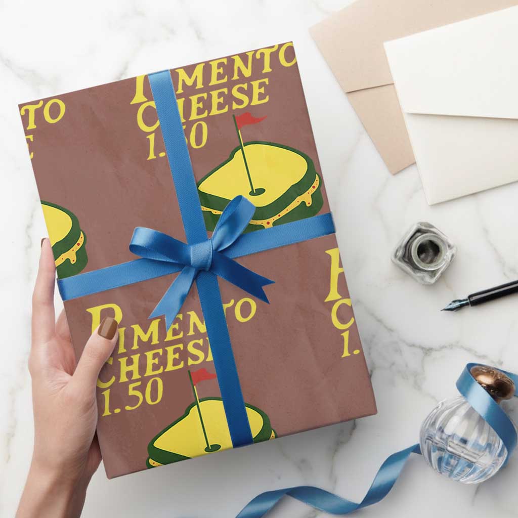 Pimento Cheese Wrapping Paper Roll Golf Foodie Golfer Tournament
