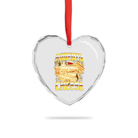Pimento Cheese Heart Crystal Glass Ornament Funny Cheesemonger Cheese Lovers Bootleg Art