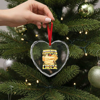 Pimento Cheese Heart Crystal Glass Ornament Funny Cheesemonger Cheese Lovers Bootleg Art