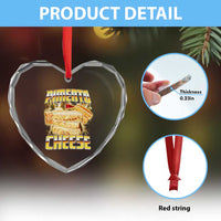Pimento Cheese Heart Crystal Glass Ornament Funny Cheesemonger Cheese Lovers Bootleg Art