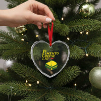 Pimento Cheese Heart Crystal Glass Ornament Golf Foodie Golfer Tournament