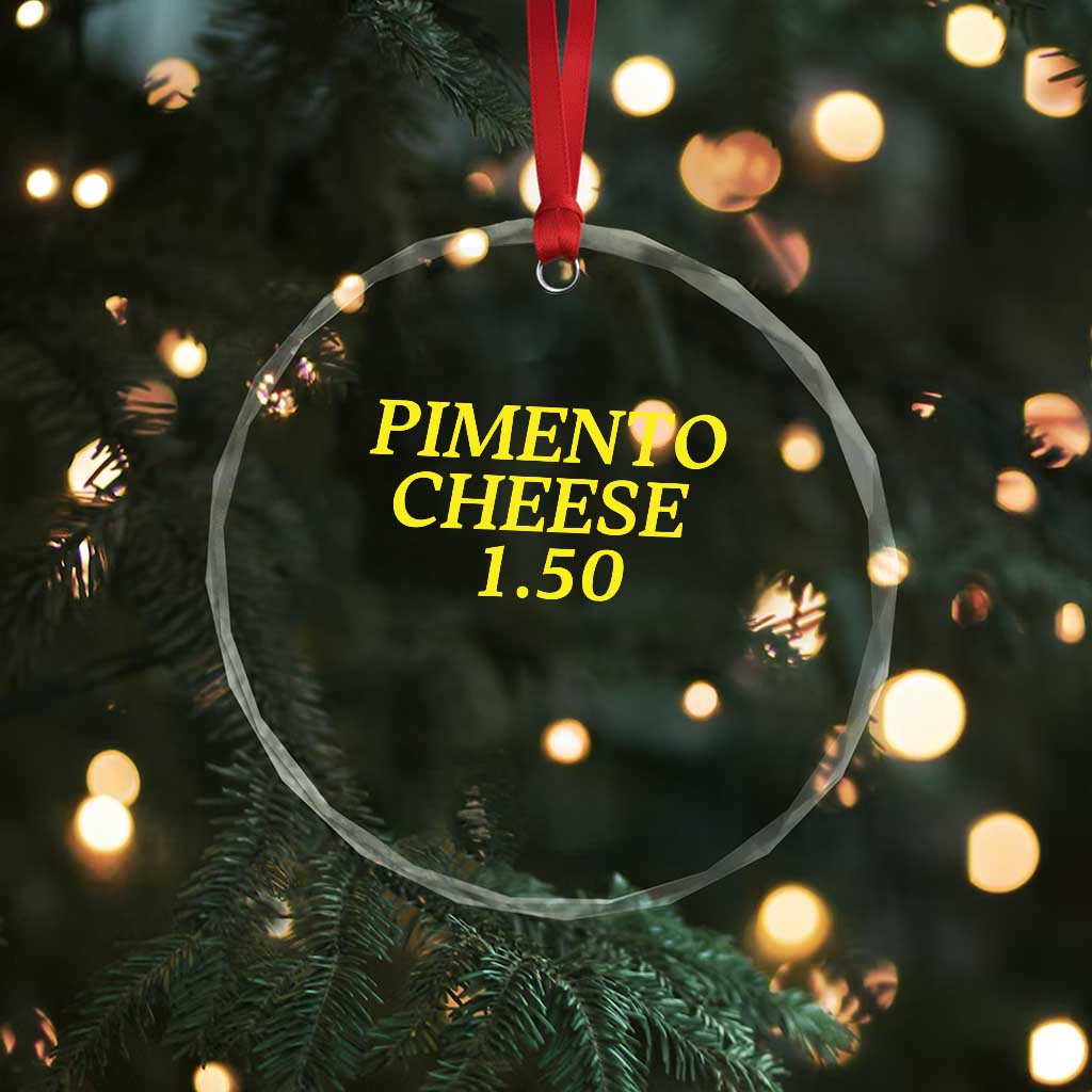 Pimento Cheese One Fifty Funny Golf Snack Crystal Glass Ornament Georgia Golfing Traditions Lover Humor