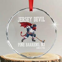 Pine Barrens New Jersey Devil Crystal Glass Ornament Gothic Horror Ice Hockey Gift - Wonder Print Shop