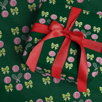 Pink Bow Coquette Tennis Lover Wrapping Paper Roll Funny Tennis Girl Gift - Wonder Print Shop
