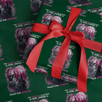Pink Breast Cancer Wrapping Paper Roll Pink Ribbon Comeback Stronger Than Setback Wolf Moon - Wonder Print Shop