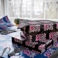 Pink Checkered I Was 6 Now I Am 7 Wrapping Paper Roll Girl Birthday Gift - Wonder Print Shop