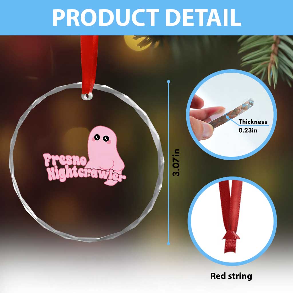 Pink Fresno Nightcrawler Crystal Glass Ornament Cryptidcore Aesthetic Gift For Girl - Wonder Print Shop