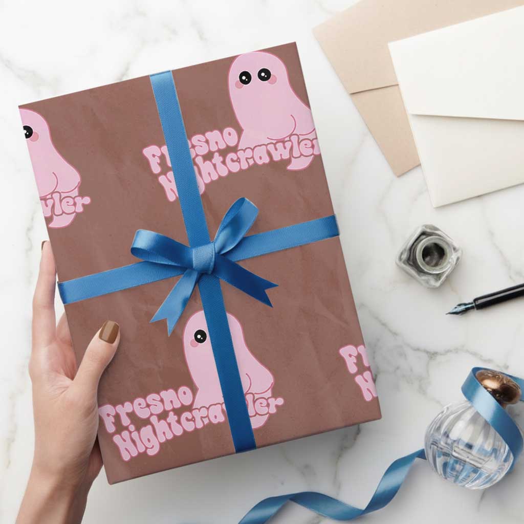 Pink Fresno Nightcrawler Wrapping Paper Roll Cryptidcore Aesthetic Gift For Girl - Wonder Print Shop