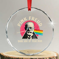 Pink Freud Dark Side Of Your Mom Crystal Glass Ornament Psychoanalysis Joke