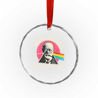 Pink Freud Dark Side Of Your Mom Crystal Glass Ornament Psychoanalysis Joke