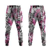 Pink Power Graffiti Jogger Pants Breast Cancer Awareness - Wonder Print Shop