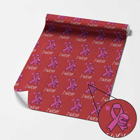Pink Ribbon Wrapping Paper Roll I Won Breast Cancer Awareness - Wonder Print Shop