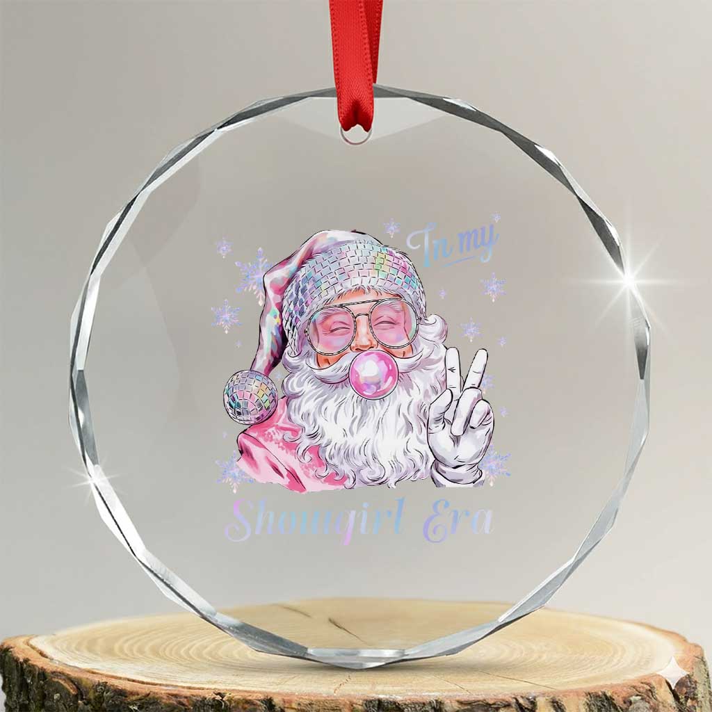 Pink Santa Christmas Crystal Glass Ornament Bubble Gum Peace Sign - Wonder Print Shop