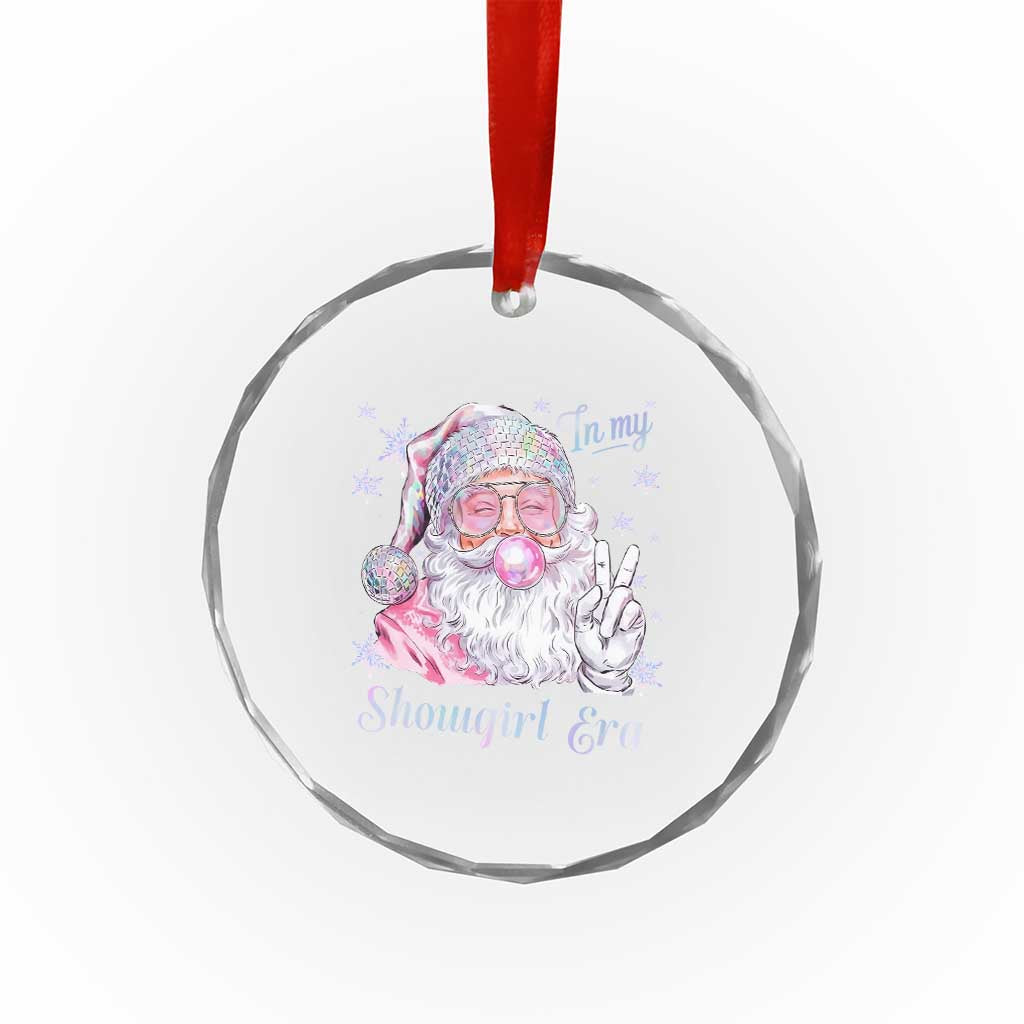 Pink Santa Christmas Crystal Glass Ornament Bubble Gum Peace Sign - Wonder Print Shop