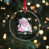 Pink Santa Christmas Crystal Glass Ornament Bubble Gum Peace Sign - Wonder Print Shop