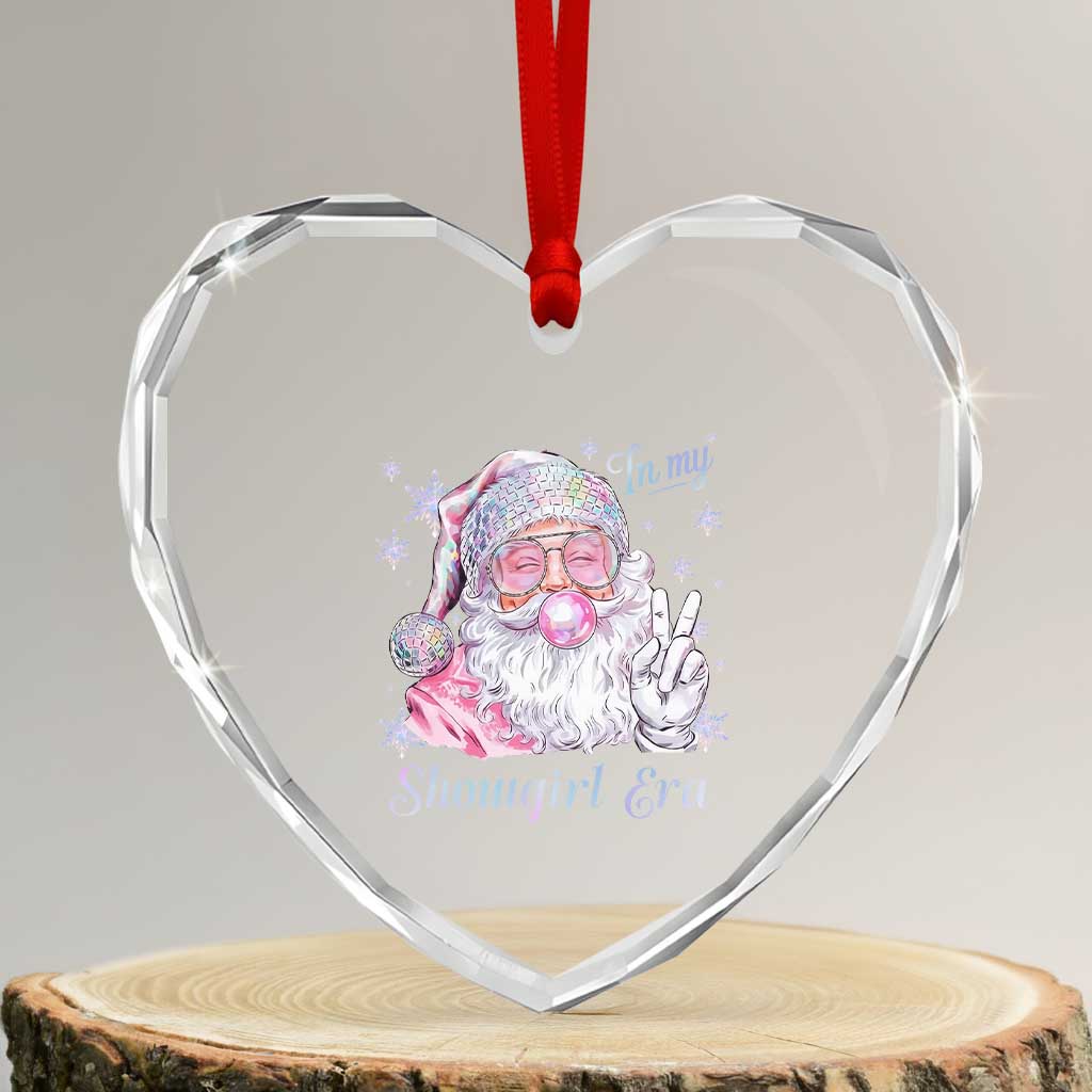 Pink Santa Christmas Heart Crystal Glass Ornament Bubble Gum Peace Sign - Wonder Print Shop