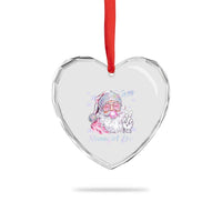 Pink Santa Christmas Heart Crystal Glass Ornament Bubble Gum Peace Sign - Wonder Print Shop