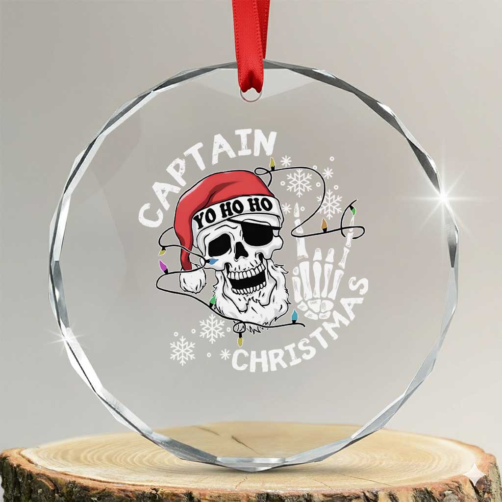 Pirate Xmas Crystal Glass Ornament Skull Skeleton Lights Pirates Caribbean Cruise - Wonder Print Shop