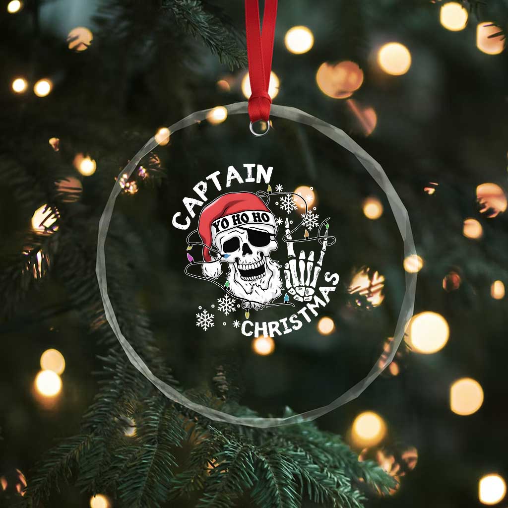 Pirate Xmas Crystal Glass Ornament Skull Skeleton Lights Pirates Caribbean Cruise TS10