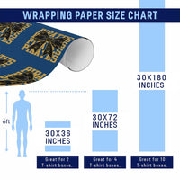 Pirates Coquette Bow Wrapping Paper Roll Retro Sports Style Pirate Skull