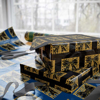 Pittsburgh Coquette Bow Wrapping Paper Roll Retro Sports Style Pirate Skull