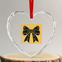 Pittsburgh Coquette Bow Heart Crystal Glass Ornament Retro Sports Style Pirate Skull