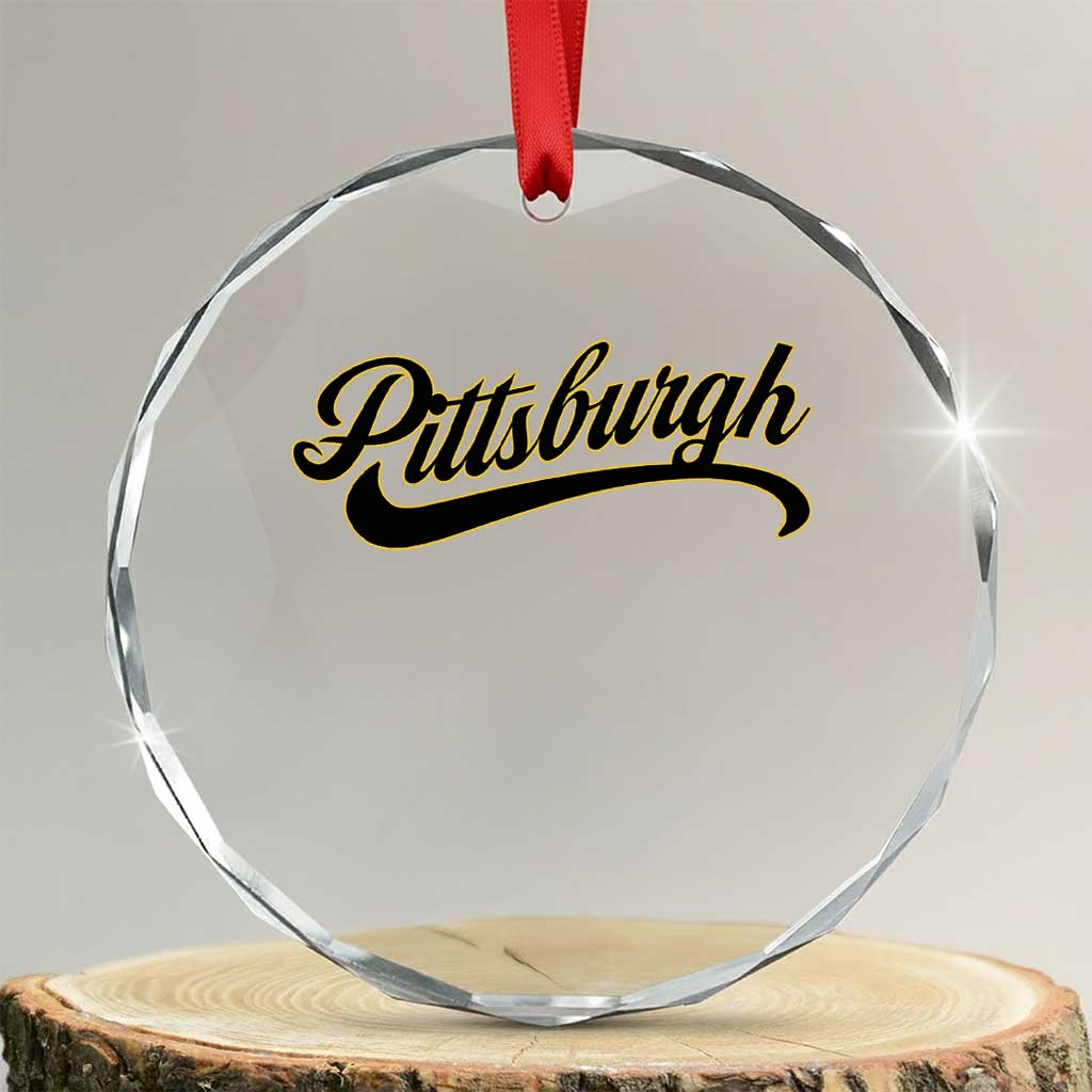 Pittsburgh Crystal Glass Ornament Classic Retro Vintage Pennsylvania PA - Wonder Print Shop