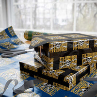 Pittsburgh Lovers Wrapping Paper Roll Retro Pennsylvania Steel City Pirate Skull