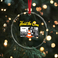 Pittsburgh Skyline Victory Hoist The Cone Meme Crystal Glass Ornament Funny Sports Fan Celebration