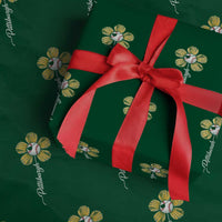 Pittsburgh Sport Retro Baseball Flower Wrapping Paper Roll Funny Game Day