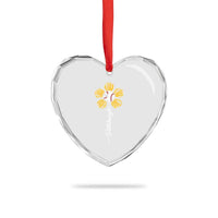 Pittsburgh Sport Retro Baseball Flower Heart Crystal Glass Ornament Funny Game Day