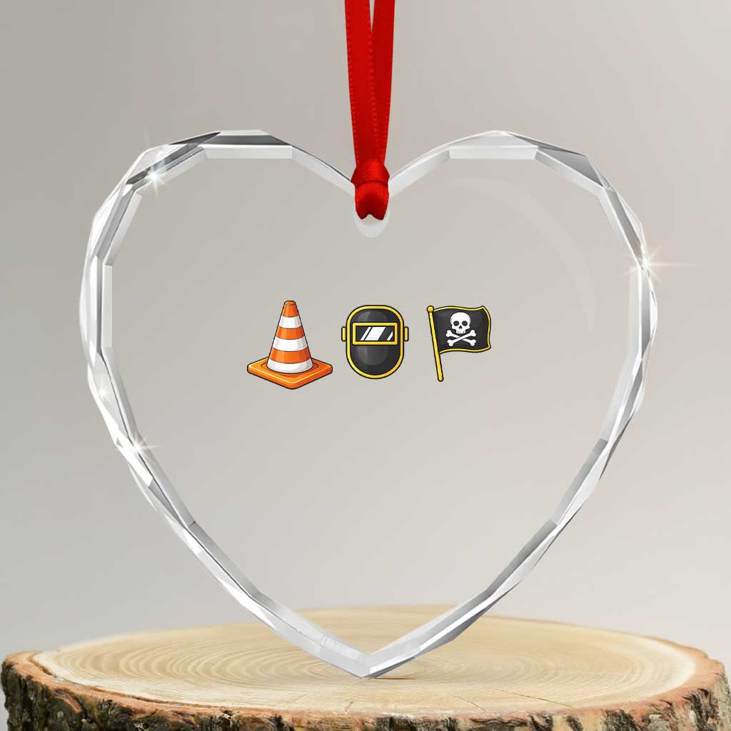 Pittsburgh Victory Icons Rebus Graphic IYKYK Meme Heart Crystal Glass Ornament Hoist The Cone Welding Mask Jolly Roger Flag