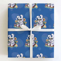Pixel Art Gamer Bunny Easter Wrapping Paper Roll Cool Retro Gaming Vibes
