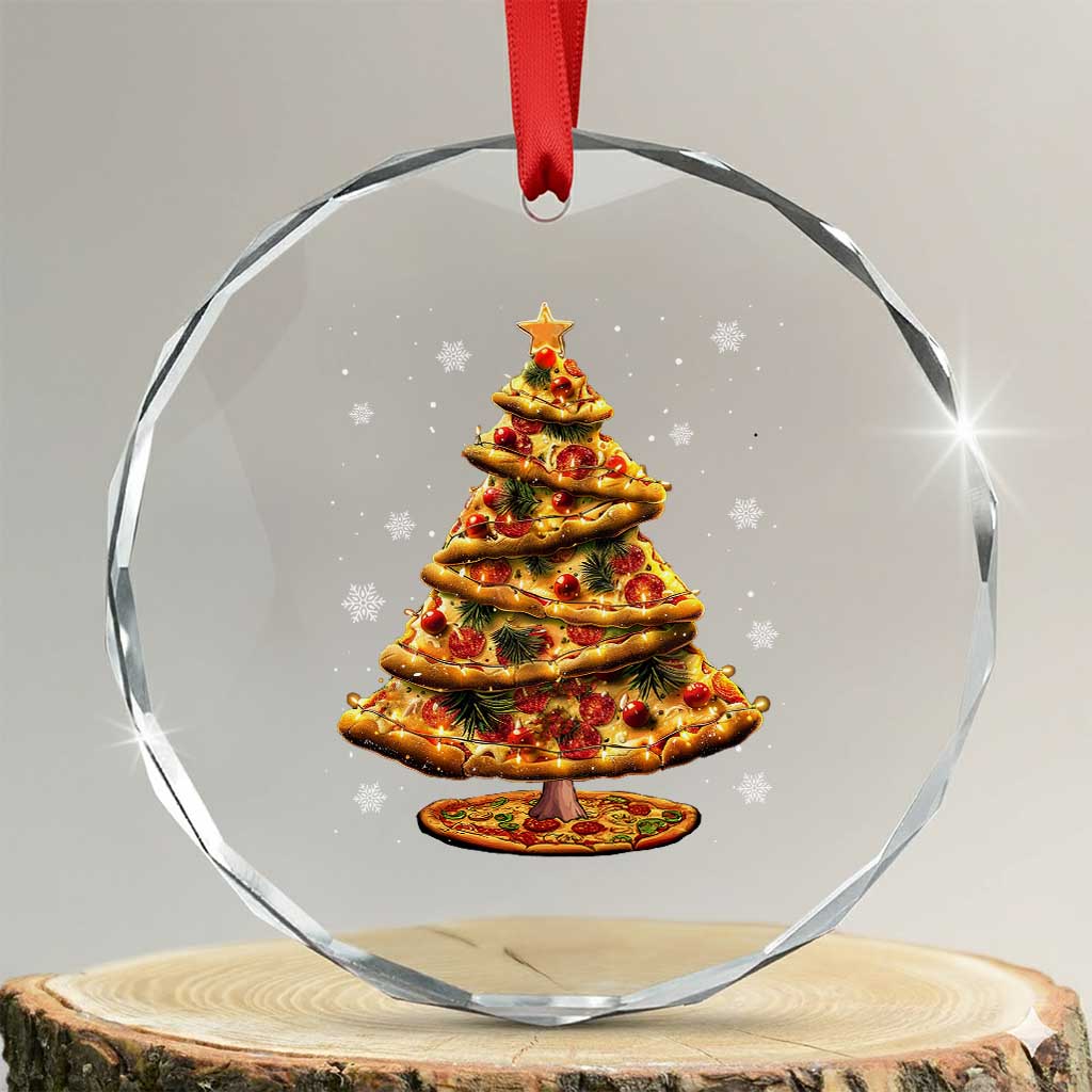 Pizza Xmas Tree Crystal Glass Ornament Xmas Gifts Kids TS10