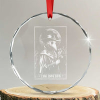 Plague Doctor Tarot Card Crystal Glass Ornament Horror Death Occult Satanic