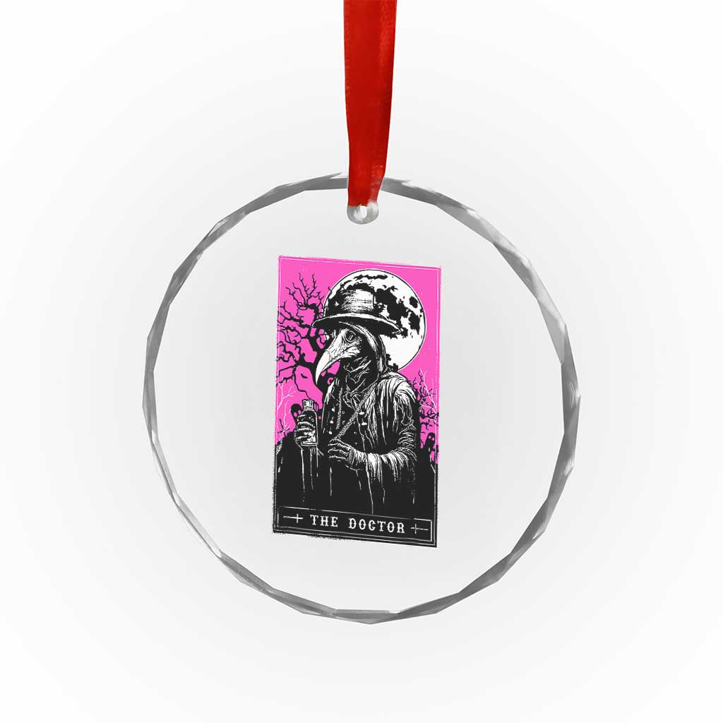 Plague Doctor Tarot Card Crystal Glass Ornament Mysterious Horror Death Occult Satanic - Wonder Print Shop