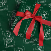 Plague Doctor Tarot Card Wrapping Paper Roll Horror Death Occult Satanic