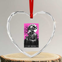 Plague Doctor Tarot Card Heart Crystal Glass Ornament Mysterious Horror Death Occult Satanic - Wonder Print Shop