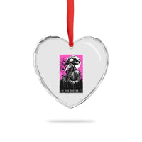 Plague Doctor Tarot Card Heart Crystal Glass Ornament Mysterious Horror Death Occult Satanic - Wonder Print Shop