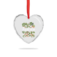 Plant Mom Heart Crystal Glass Ornament Funny Plant Lady Mama Floral Garden