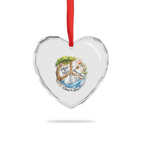Plant The Trees Save The Bees Clean The Seas Heart Crystal Glass Ornament Vintage Peace Sign Aesthetic Nature Lover Ocean Conservation