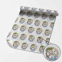Plant The Trees Save The Bees Clean The Seas Wrapping Paper Roll Vintage Peace Sign Aesthetic Nature Lover Ocean Conservation