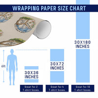 Plant The Trees Save The Bees Clean The Seas Wrapping Paper Roll Vintage Peace Sign Aesthetic Nature Lover Ocean Conservation
